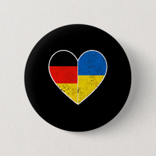 Herz Deutschland Und Ukraine Solidarität Freundsch Button