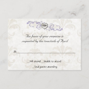 Herz Diamond RSVP Karte