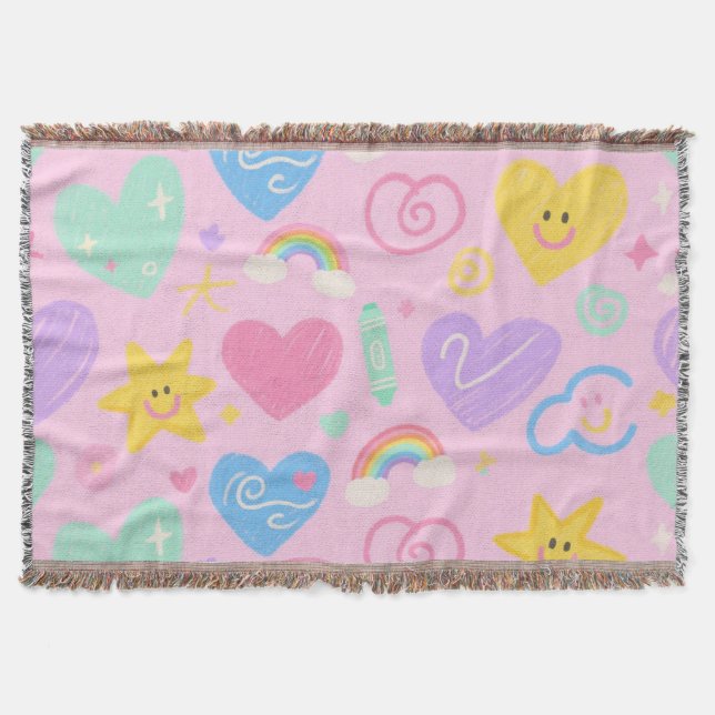 Herz & Doodles Schuppen - Weiche Pastete Decke (Vorderseite)