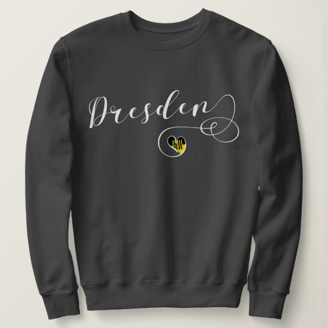 Herz Dresden, Sachsen, Deutschland Sweatshirt (Design vorne)