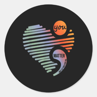 Herz, du Lasse nicht, das Ende der Selbstmordpräve Runder Aufkleber