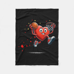 Herz Dunking Valentinstag Basketball Kinder Fleecedecke
