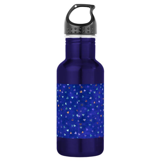 Herz Edelstahlflasche (Vorderseite)