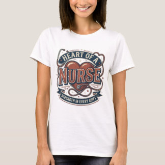 Herz einer Krankenschwester Vintage-Americana Ster T-Shirt