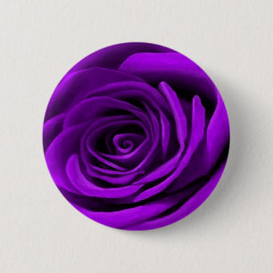Herz einer Lila Rose Button
