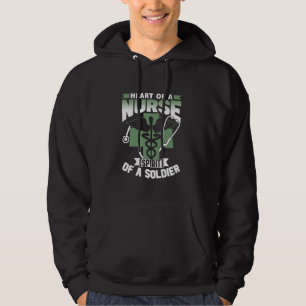 Herz eines Geistes eines Soldaten-Kriegermilizen Hoodie