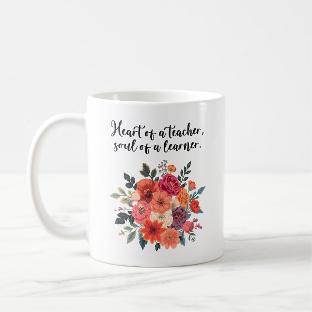 Herz eines Lehrers, Seele eines Lernenden Kaffeetasse (Links)