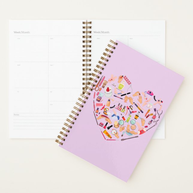 Herz eines Manikürs für Nageltechniker Planer (Anzeige)