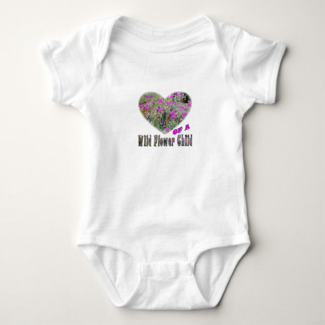 Herz eines Wildkind der Blume Baby Strampler (Vorderseite)