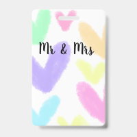 Herz einfache minimale Text Stil Hochzeit Mr & mrs