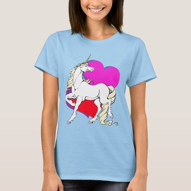Herz, Einhorn 1 T-Shirt (Vorderseite)