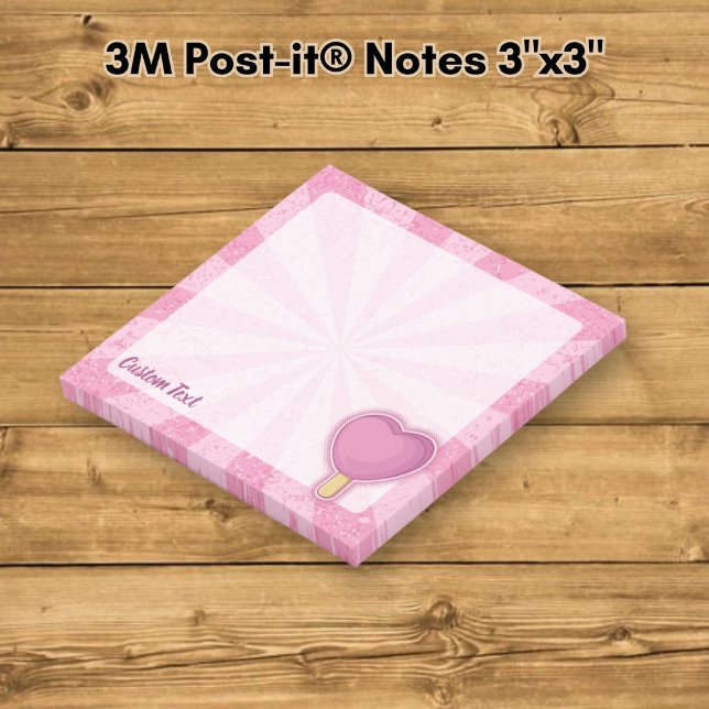 Herz-Eiscreme-Stick Post-it Klebezettel (Von Creator hochgeladen)