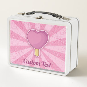 Herz-Eiscremestick-Metall-Lunchbox Metall Brotdose