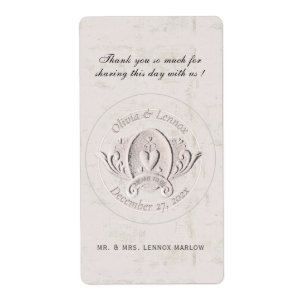 Herz Embossed Emblem Vintage Hochzeit Vielen Dank