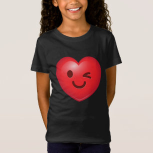 Herz Emoji Blinzeln T-Shirt