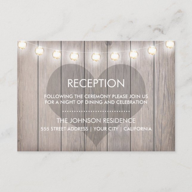 Herz-Empfang-Karte Begleitkarte (Vorderseite)