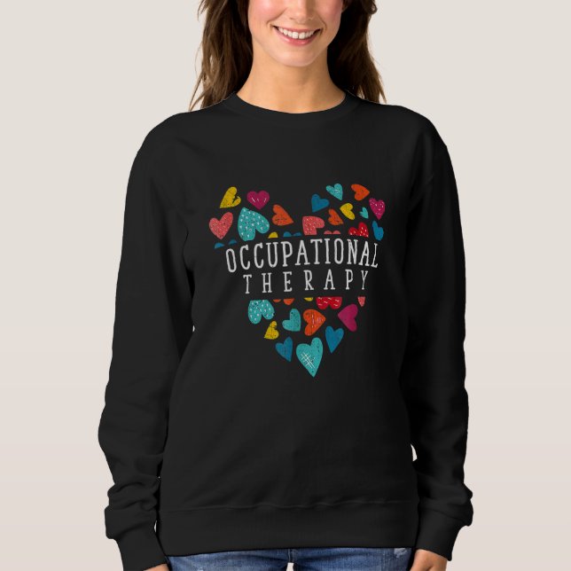 Herz Ergotherapeut Ergotherapie Sweatshirt (Vorderseite)