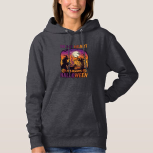 Herz Es ist immer Halloween Hexe Kessel Baum Moo Hoodie