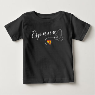Herz España Spanien Flagge, Spanisch Baby T-shirt
