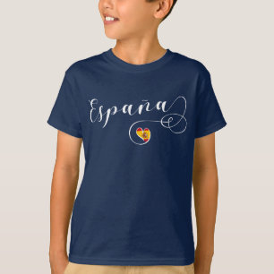 Herz España Spanien Flagge, Spanisch T-Shirt