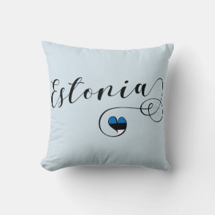Herz Estland Pillow, Estnische Flagge Kissen