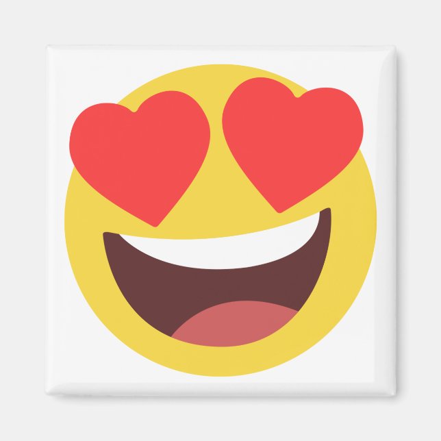 Herz Eyes Emoji Magnet (Vorne)