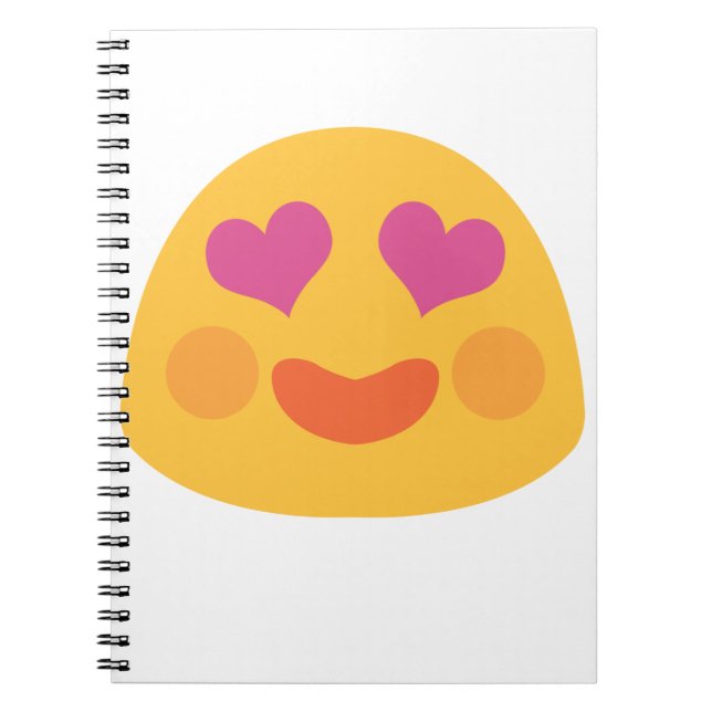 Herz Eyes Emoji Notizblock (Vorderseite)