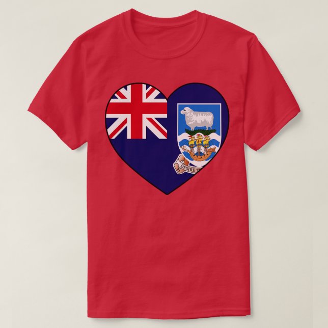 Herz-Falkland-Inseln T-Shirt (Design vorne)