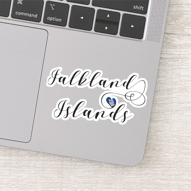 Herz Falkland Islands Flag, Falkland Isles Aufkleber (Detail)