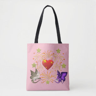 Herz-Feuerwerk-Taschen-Tasche des BESTE FREUNDIN