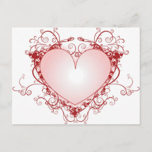 Herz Filigree Postkarte