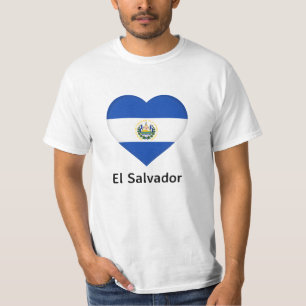 Herz - Flagge El Salvadors T-Shirt