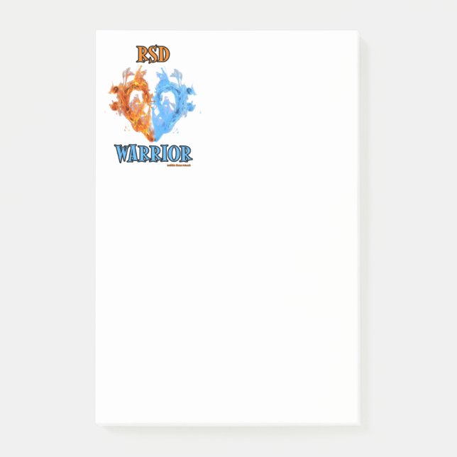 Herz/Flammen...RSD Post-it Klebezettel (Vorderseite)