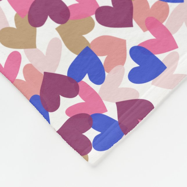 Herz Fleecedecke (Ecke)