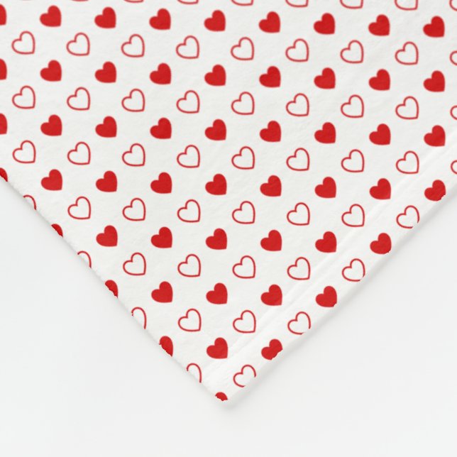 Herz Fleecedecke (Ecke)