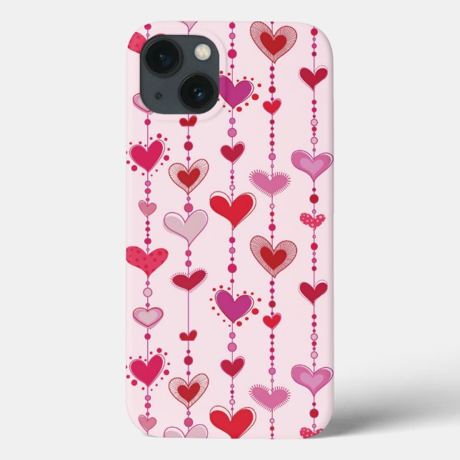 Herz-Fliesen Case-Mate iPhone Hülle (Rückseite)