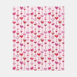 Herz-Fliesen Fleecedecke