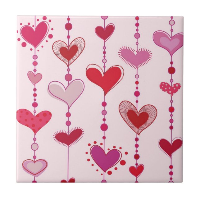 Herz-Fliesen Fliese (Vorderseite)