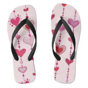 Herz-Fliesen Flip Flops