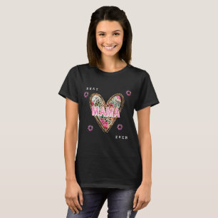 Herz-Floral-Mama anpassen T-Shirt