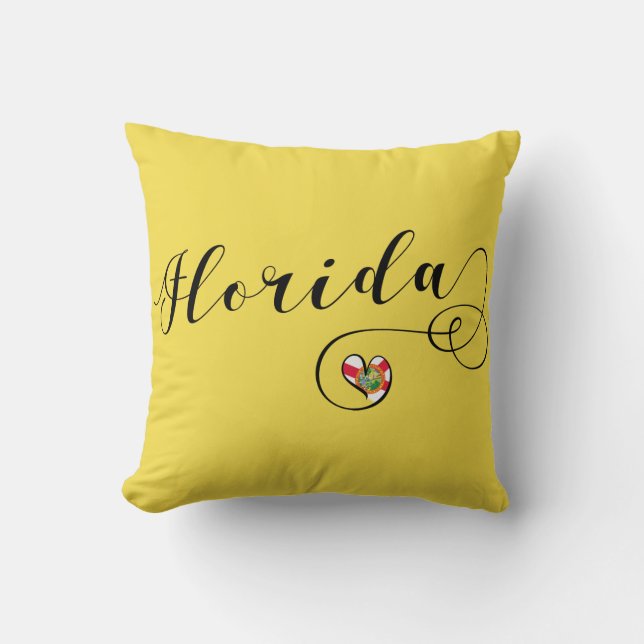 Herz Florida Pillow, Miami Floridian Kissen (Vorderseite)