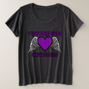 Herz/Flügel...Fibro Große Größe T-Shirt
