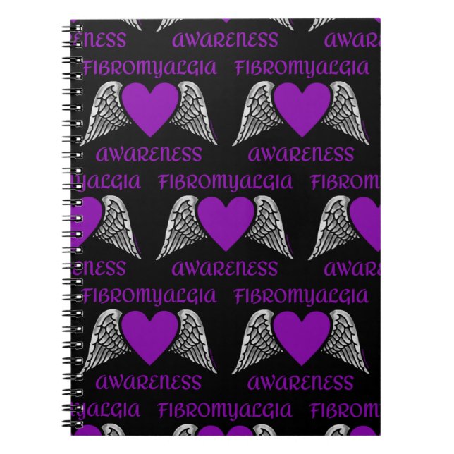 Herz/Flügel.Fibro-Notebook Notizblock (Vorderseite)