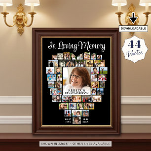 Herz Form 44 Fotos Trauer Gedenkfeier Poster