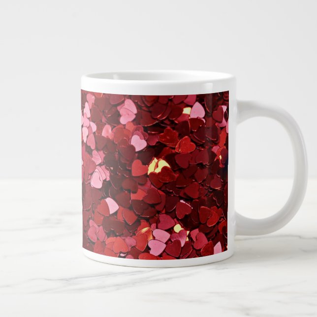Herz Formen Texture-20622 Jumbo-Tasse (Rechts)