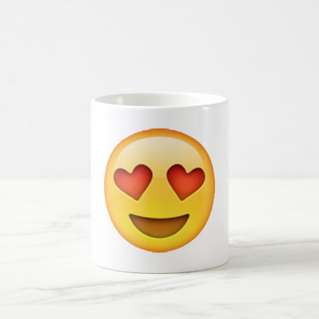 Herz-förmige Augen - Emoji Tasse (Mittel)