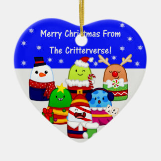 Herz-Förmige Keramik-Weihnachtsverzierung Keramik Ornament