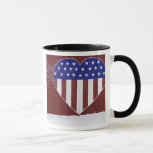 Herz-Förmiges US Flagge Tasse