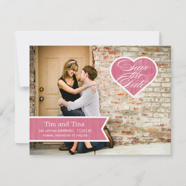 Herz | Foto Ankündigung Datum freihalten (Vorderseite)