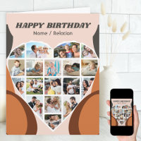 Herz Foto Collage Personalisiert Cooler Geburtstag